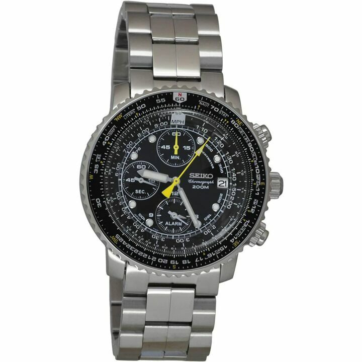SEIKO SNA411P1 Pilot Watch - Alarm & Chronograph