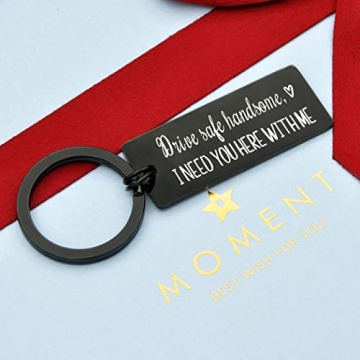TOS Drive Safe Keychain Gift for Boyfriend Husband