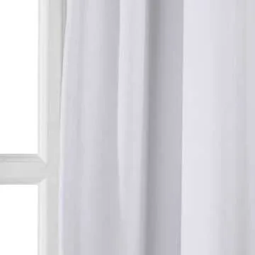 ChadMade 108 Inches Long Velvet Curtains, 2 Panels 52Wx108L Snow White, Rod Pocket Back Tab Hook Bel...