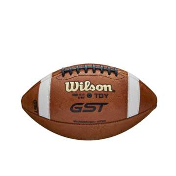 Wilson GST Leather Game Football - Youth Size, Brown