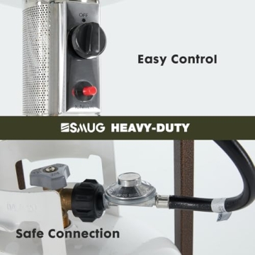 48,000 BTU Propane Patio Heater with Wheels