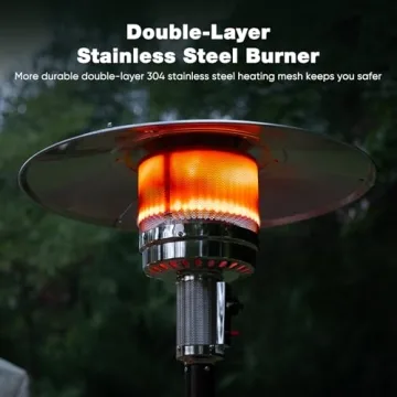 48,000 BTU Propane Patio Heater with Wheels