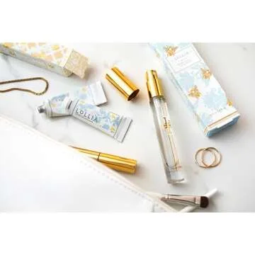 LOLLIA Wish No. 22 Handcreme Bundle, .33 oz. & 4 oz. – Sugared Pastille – Scented Hand Cream for Women, Moisturizing Hand Lotion for Dry Hands, Shea Butter & Cocoa Butter, Quick Absorbing Lotion