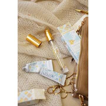 LOLLIA Wish No. 22 Handcreme Bundle, .33 oz. & 4 oz. – Sugared Pastille – Scented Hand Cream for Women, Moisturizing Hand Lotion for Dry Hands, Shea Butter & Cocoa Butter, Quick Absorbing Lotion