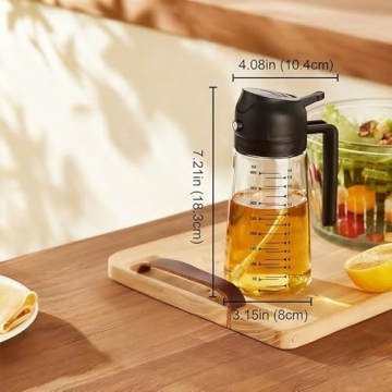 X&E Olive Oil Sprayer Dispenser, 2-in-1 Efficient & Elegant