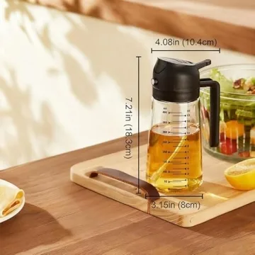 X&E Olive Oil Sprayer Dispenser, 2-in-1 Efficient & Elegant