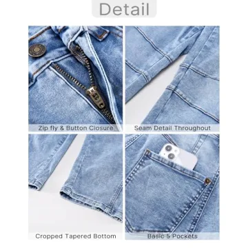 GRAPENT Women's Barrel Jeans Fashionable & Comfortable