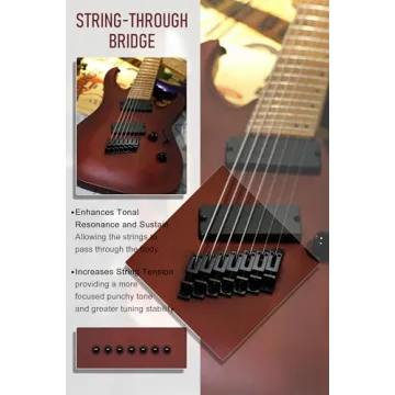 AKLOT Multi-Scale 7-String Electric Guitar with Pedal