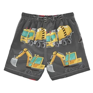 Boys Beach Board Shorts with Sun Protection for Summer Fun