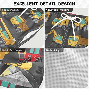 Boys Beach Board Shorts with Sun Protection for Summer Fun