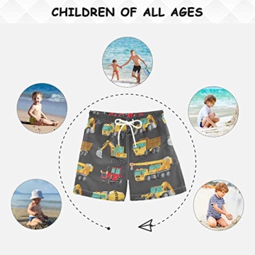 Boys Beach Board Shorts with Sun Protection for Summer Fun