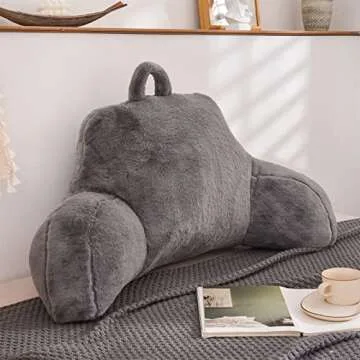 Faux Fur Reading Pillow - Comfort for Everyone
