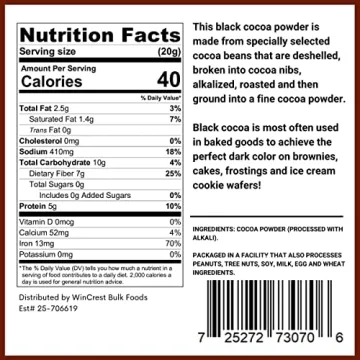 Premium Black Cocoa Powder for Gourmet Baking