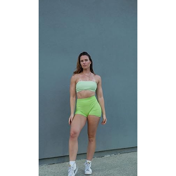 Aoxjox Women's Bandeau Sports Bra for Yoga and Fitness