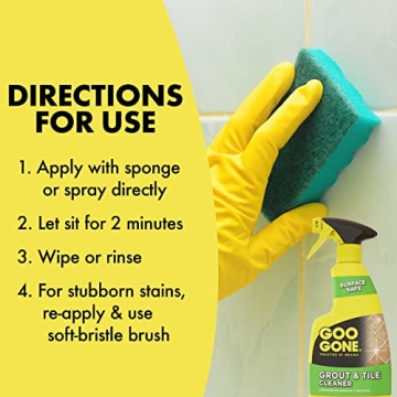 Goo Gone Grout & Tile Cleaner for Tough Stains - 28 oz