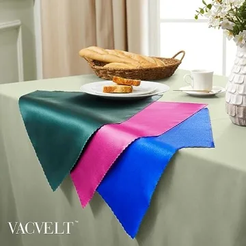 Elegant 12 Pack Hunter Green Satin Napkins for Events
