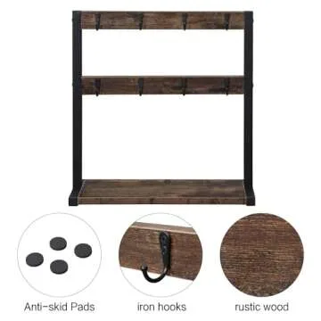 Stylish OROPY Wooden Coffee Mug Holder with Sturdy Base