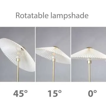 KUNJOULAM Small Pleated Table Lamp, Bedside Nightstand Lamp with Beige Lampshade, Morden Mini Lamp for Bedroom Living Room Home Office Decor, E26 Bulb Included