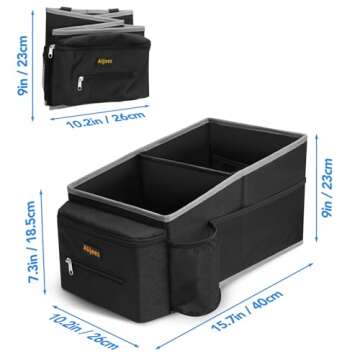 Alijees Car Seat Organizer - Backseat Car Organizer with Cup Holders, Car Storage Organization for F...