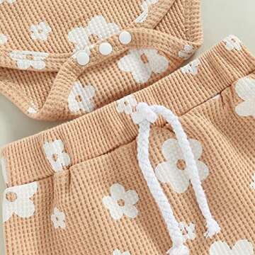 Youweixiong Newborn Baby Girl Outfits Flower Print Knit Sleeveless Halter Romper Ruffle Bloomer Shorts Headband Cute Summer Clothes 3pcs