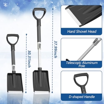 3-in-1 Extendable Snow Brush and Ice Scraper for Cars