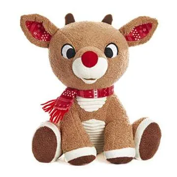 KIDS PREFERRED Rudolph The Red-Nosed Reindeer Set with Stuffed Animal, Plush Rattle, & Crinkle Teether Activity Soft Book, Christmas Holiday Toy, Boys & Girls 0 and up