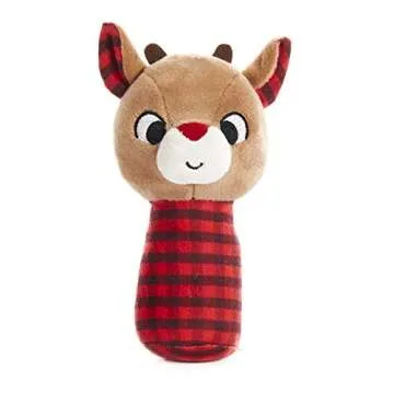 KIDS PREFERRED Rudolph The Red-Nosed Reindeer Set with Stuffed Animal, Plush Rattle, & Crinkle Teether Activity Soft Book, Christmas Holiday Toy, Boys & Girls 0 and up