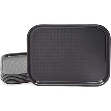 Nonslip Black Serving Trays - Perfect for Any Meal Occasion