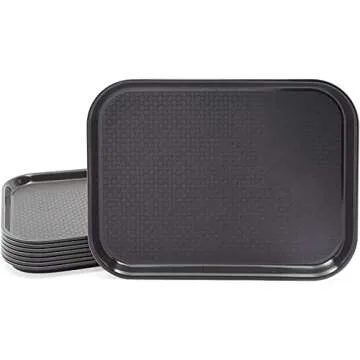 Nonslip Black Serving Trays - Perfect for Any Meal Occasion