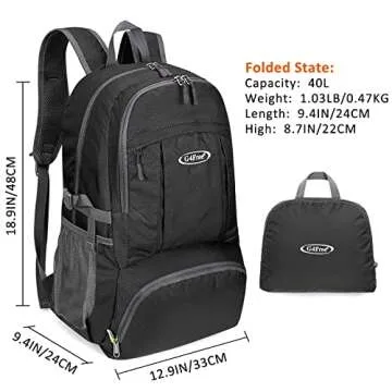 G4Free 40L Waterproof Lightweight Hiking Backpack