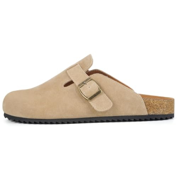 Stylish Intini Suede Leather Clogs with Arch Support