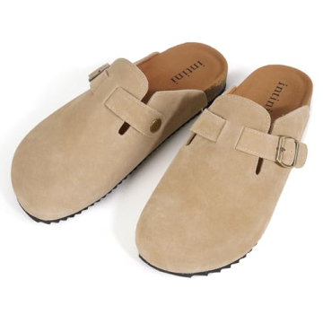 Stylish Intini Suede Leather Clogs with Arch Support