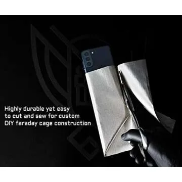 Xtreme Sight Line ~ Diamond Form Faraday Fabric ~ High-Shielding Signal Blocking ~ Blocks RF Signals (Including 5G) ~ 54.5" Width by 1 Yard (36") Length