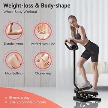Compact Sportsroyals Mini Stepper - 330lbs Capacity & Resistance Bands