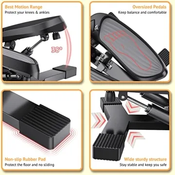 Compact Sportsroyals Mini Stepper - 330lbs Capacity & Resistance Bands