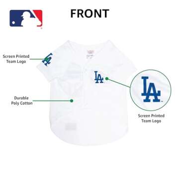 Official MLB Dodgers Pet Jersey for Dogs & Cats