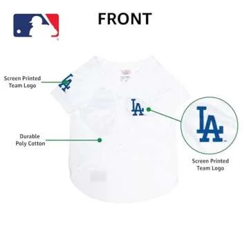 Official MLB Dodgers Pet Jersey for Dogs & Cats