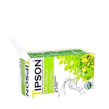 Tipson Organic Herbal Infusions - Moringa Original - Non GMO, Caffeine Free & Gluten Free - 25 Premium Tea Bags (Pack of 1)