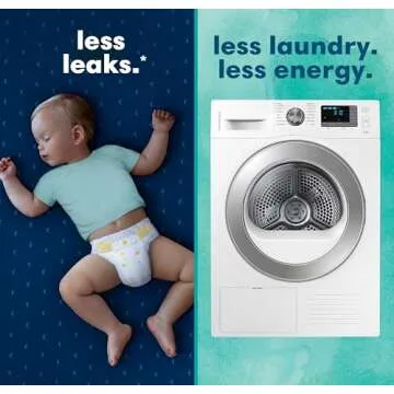 Pampers Baby Diapers - Pure Protection - Size 1, 198 Count, for up to 100% Leakproof, Premium Plant-based Skin Protection