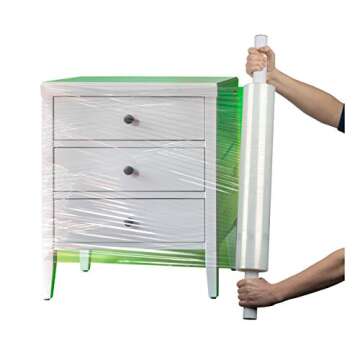 Duck Brand Stretch Wrap With Handle, 20 Inch x 1000 Feet, Clear, Single Roll