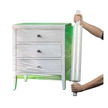 Duck Brand Stretch Wrap With Handle, 20 Inch x 1000 Feet, Clear, Single Roll