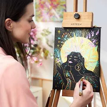 Arteza Metallic Acrylic Paint Markers, Set of 20, Paint Pens with Bullet and Wide Nib, Art & Craft Supplies for Glass, Pottery, Ceramic, Plastic, Rock, and Canvas Painting