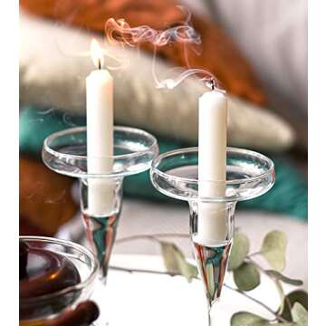 Emergency Candles - 24 Pack White Short Taper Candles - Unscented - Emergency Candles for Home and Emergency Kit