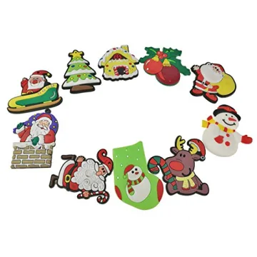 10pcs Santa Claus Christmas Magnets for Kids and Family