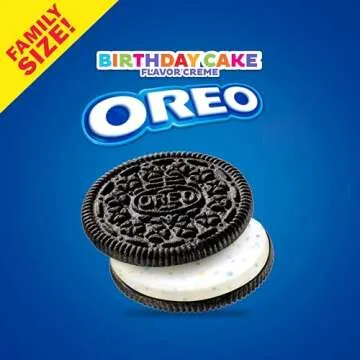 OREO Birthday Cake Creme Chocolate Sandwich Cookies, Family Size, 12 - 17 oz Packs