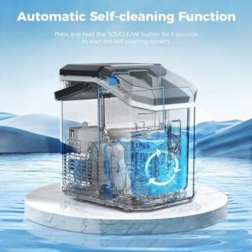 AGLUCKY Portable Nugget Ice Maker - 35lbs Daily Production