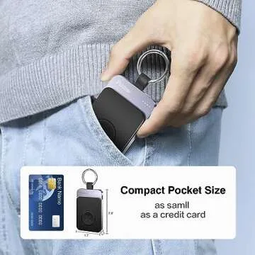 Pddosi Portable Charger for Apple Watch, 1500mAh iWatch Charger Travel, Magnetic Portable Watch Charger Keychain, Portable Wireless Charger for iWatch Series 10/9/8/7/6/5/4/3/2/SE/Ultra (Black)