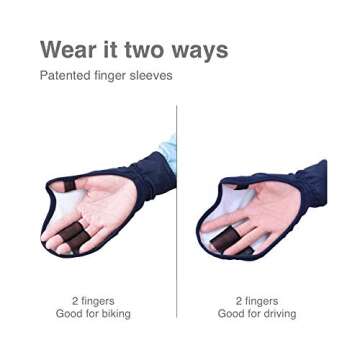 UVCity sun protection UPF50 thin breathable cooling gloves open palm for driving outdoor (gray, medium)