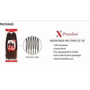 Outre Crochet Braids X-Pression Twisted Up Water Wave Fro Twist 22" 2X (1-pack, 2)