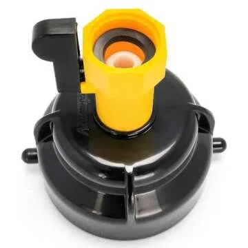 Camco RV Sewer Hose Rinse Cap | Features a Convenient Shut-Off Valve for Water Flow Control, Firmly ...